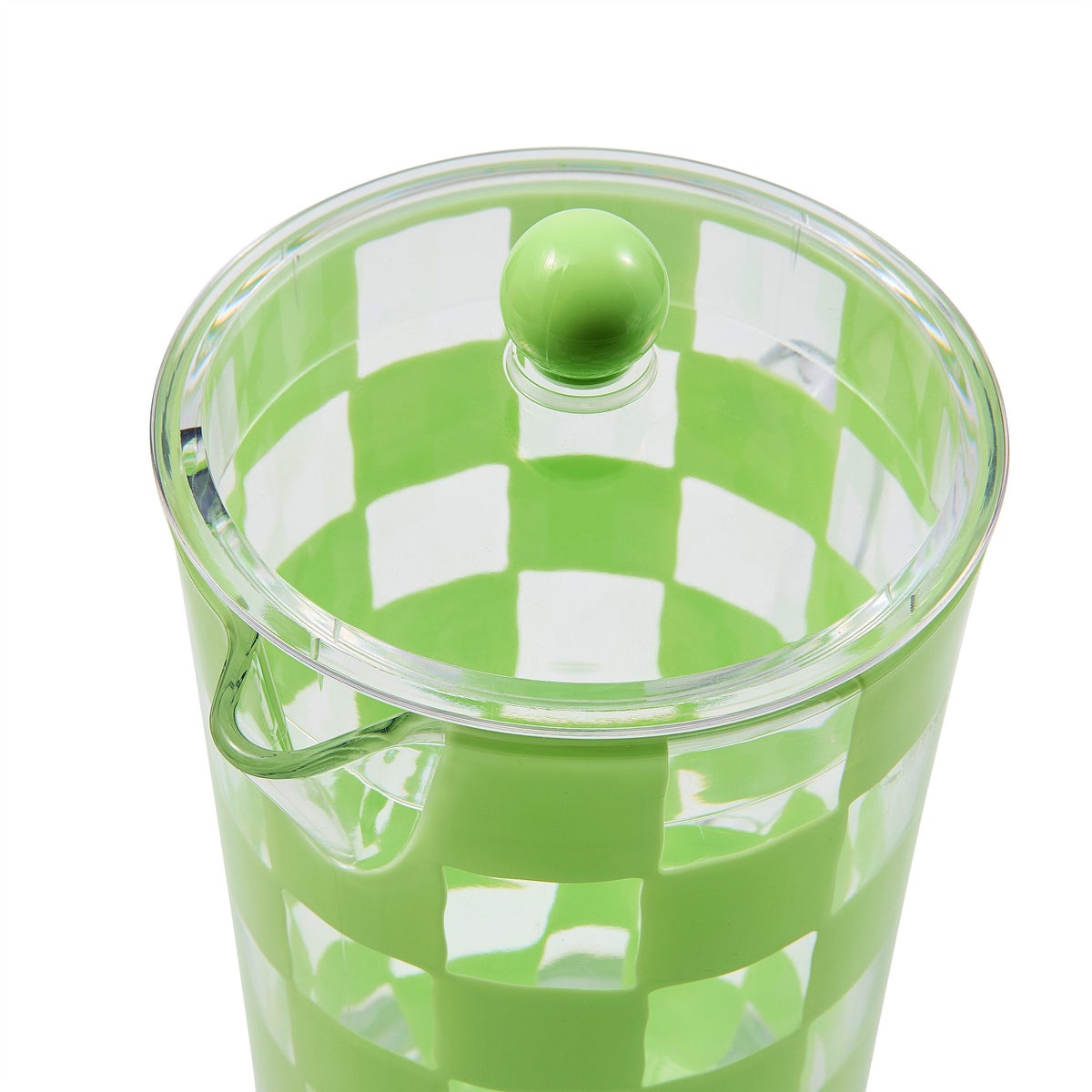 Green Check Acrylic Pitcher - Image 3