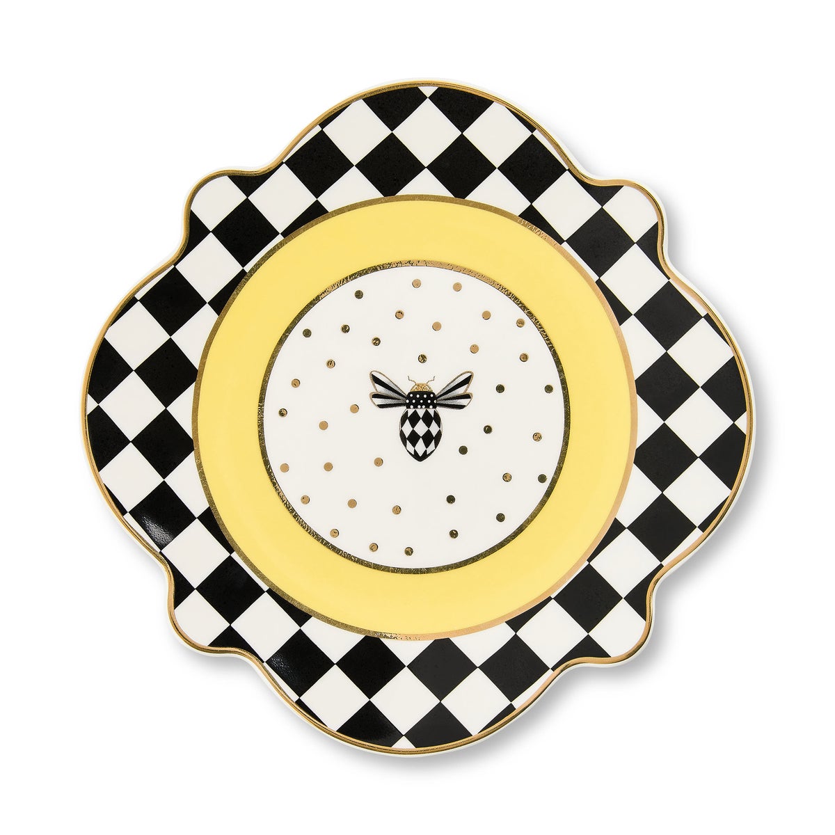 Bee Toile Salad Plate