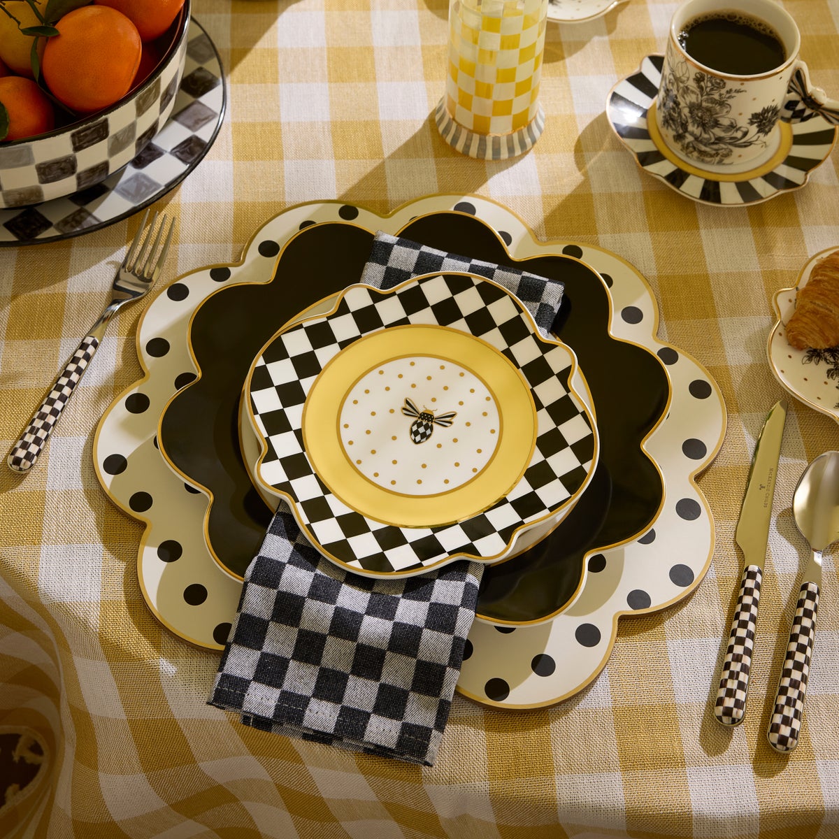 Bee Toile Salad Plate - Image 2