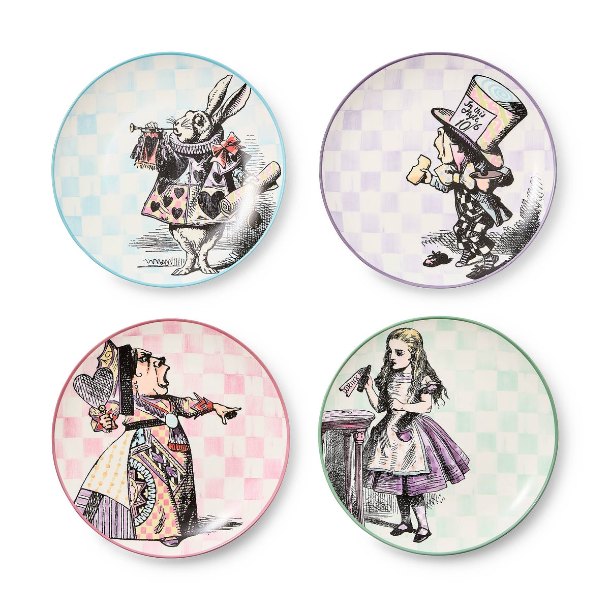 Wonderland Plates, Set of 4