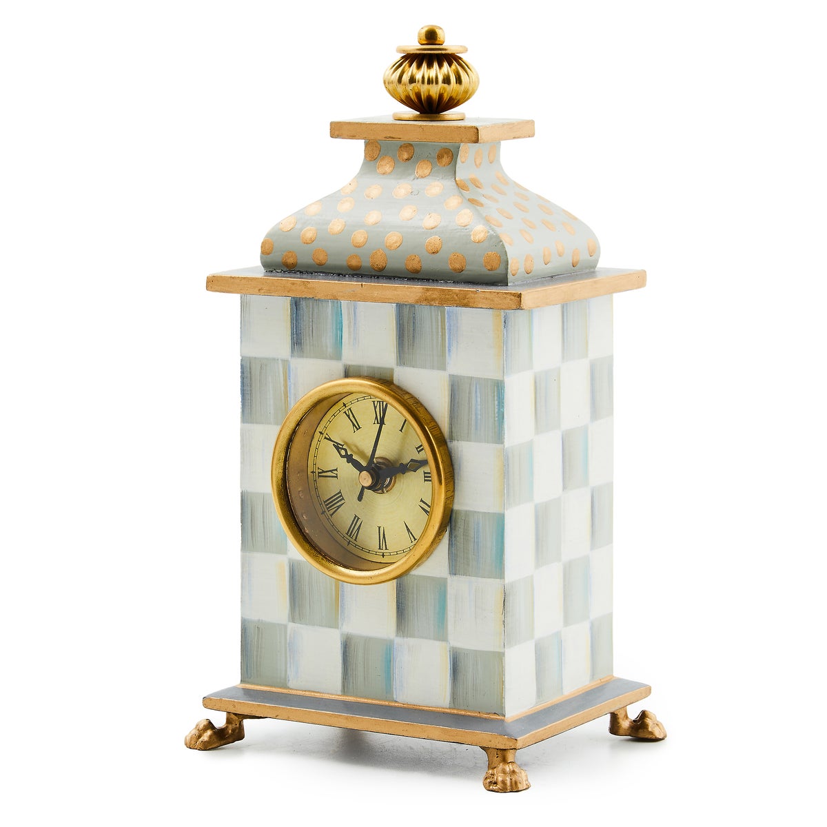 Sterling Check Desk Clock - Image 2