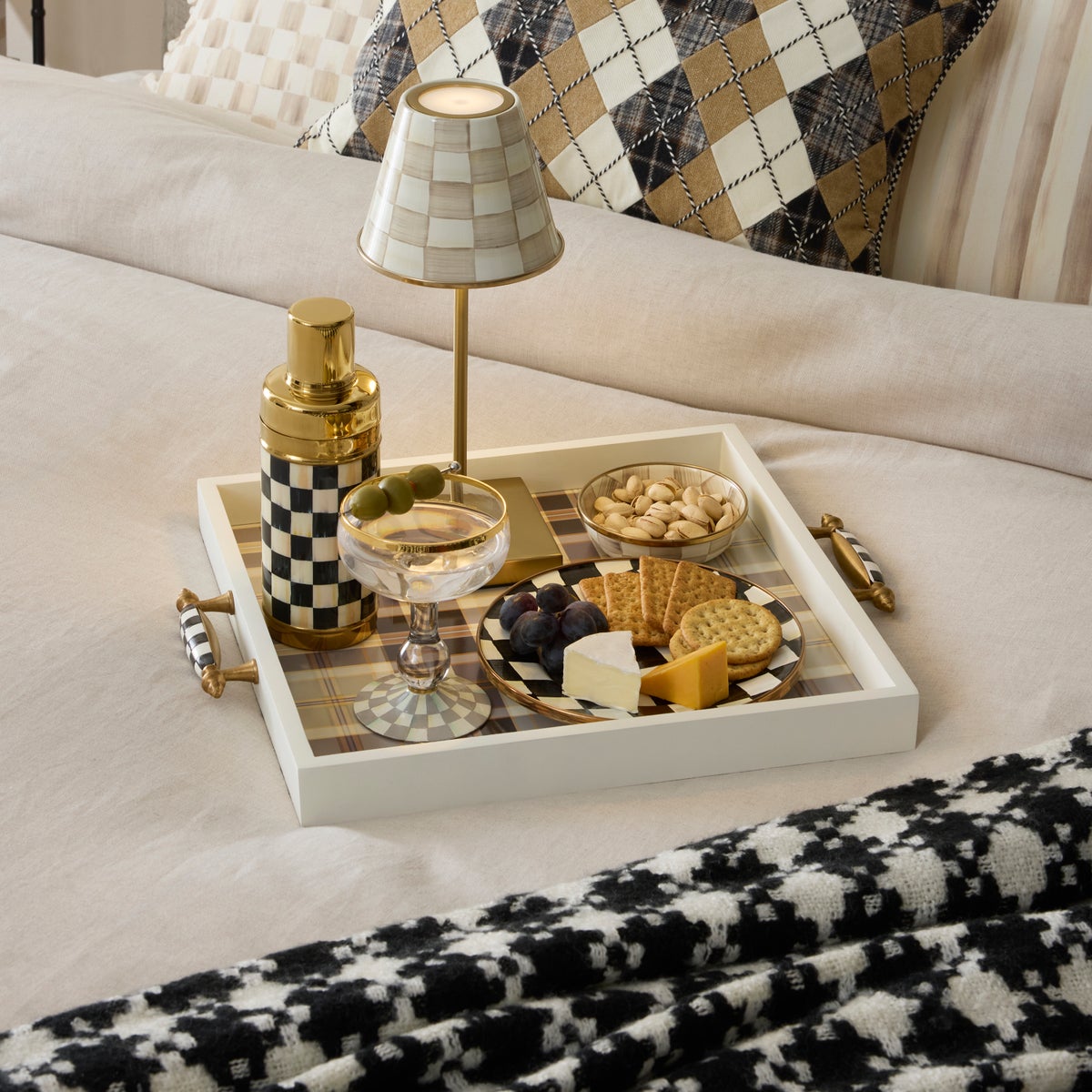 Mocha Tartan Serving Tray - Image 2