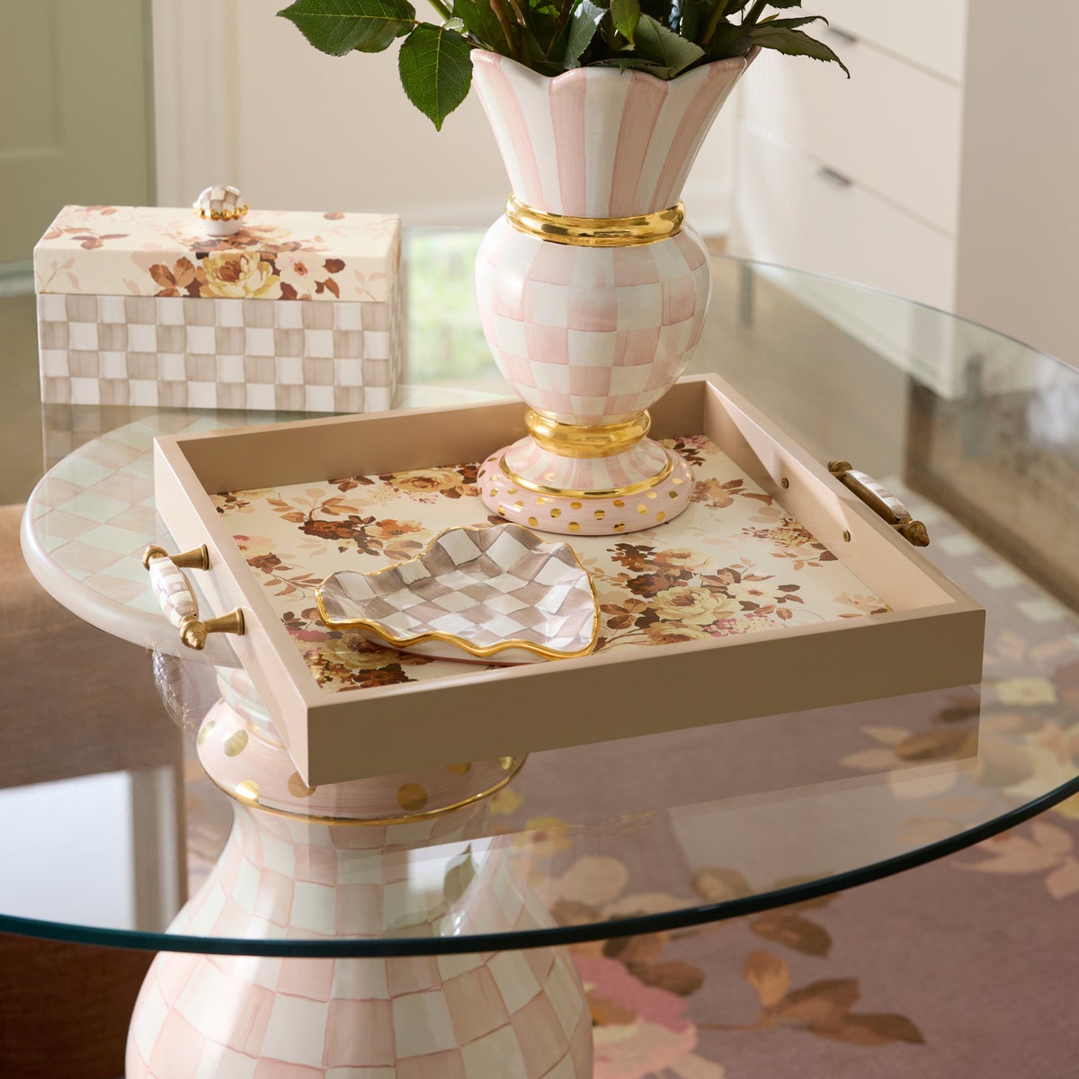 Wild Rose White Serving Tray - Image 2