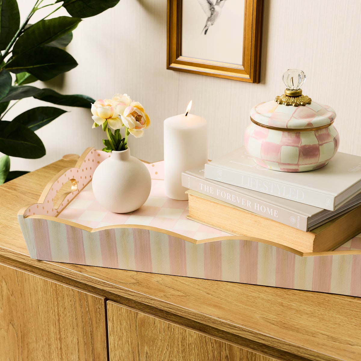 Rosy Check Breakfast Tray - Image 2