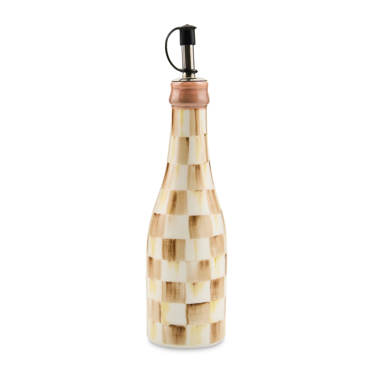 Mocha Check Farmhouse Oil Cruet