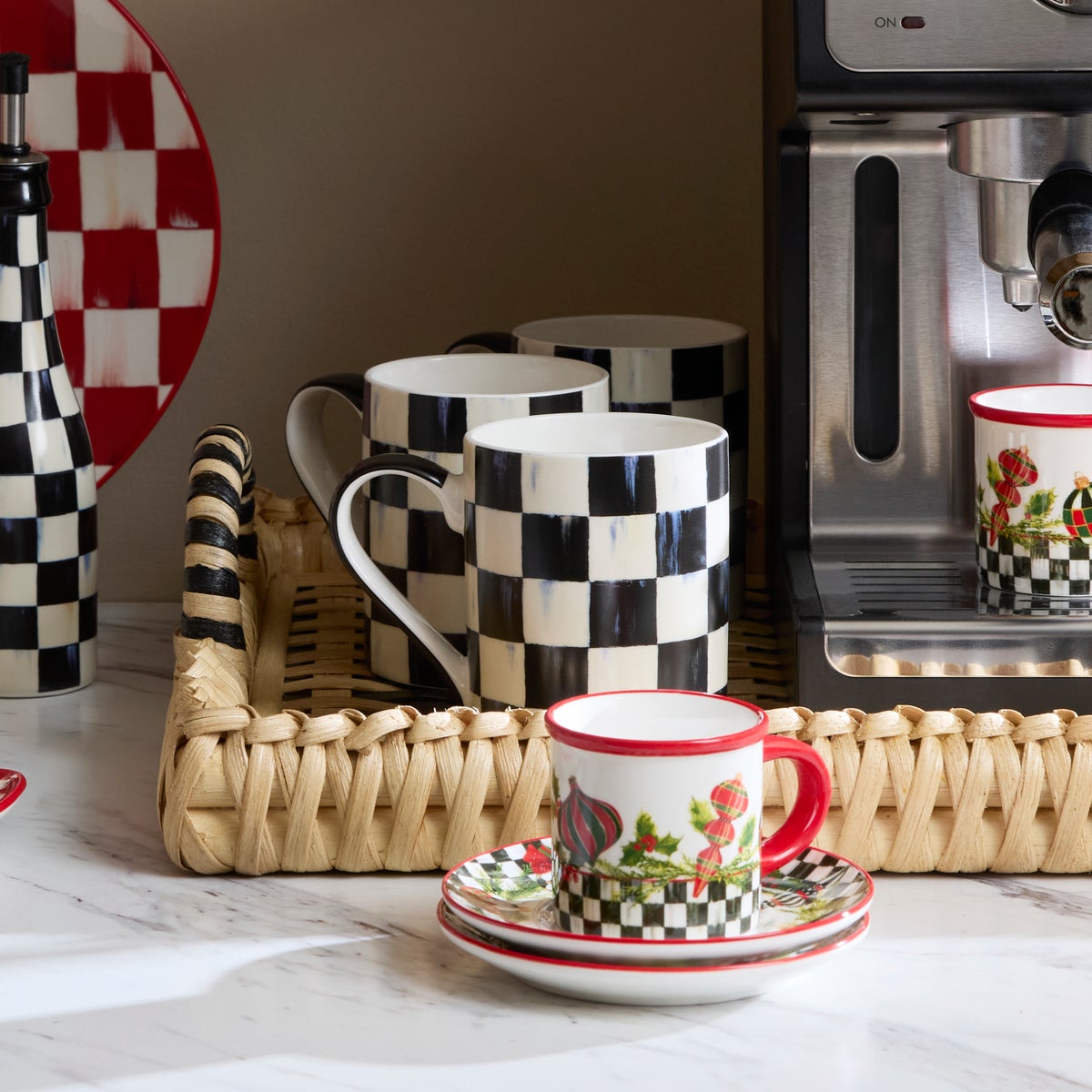 Courtly Check Porcelain Mug - Image 4