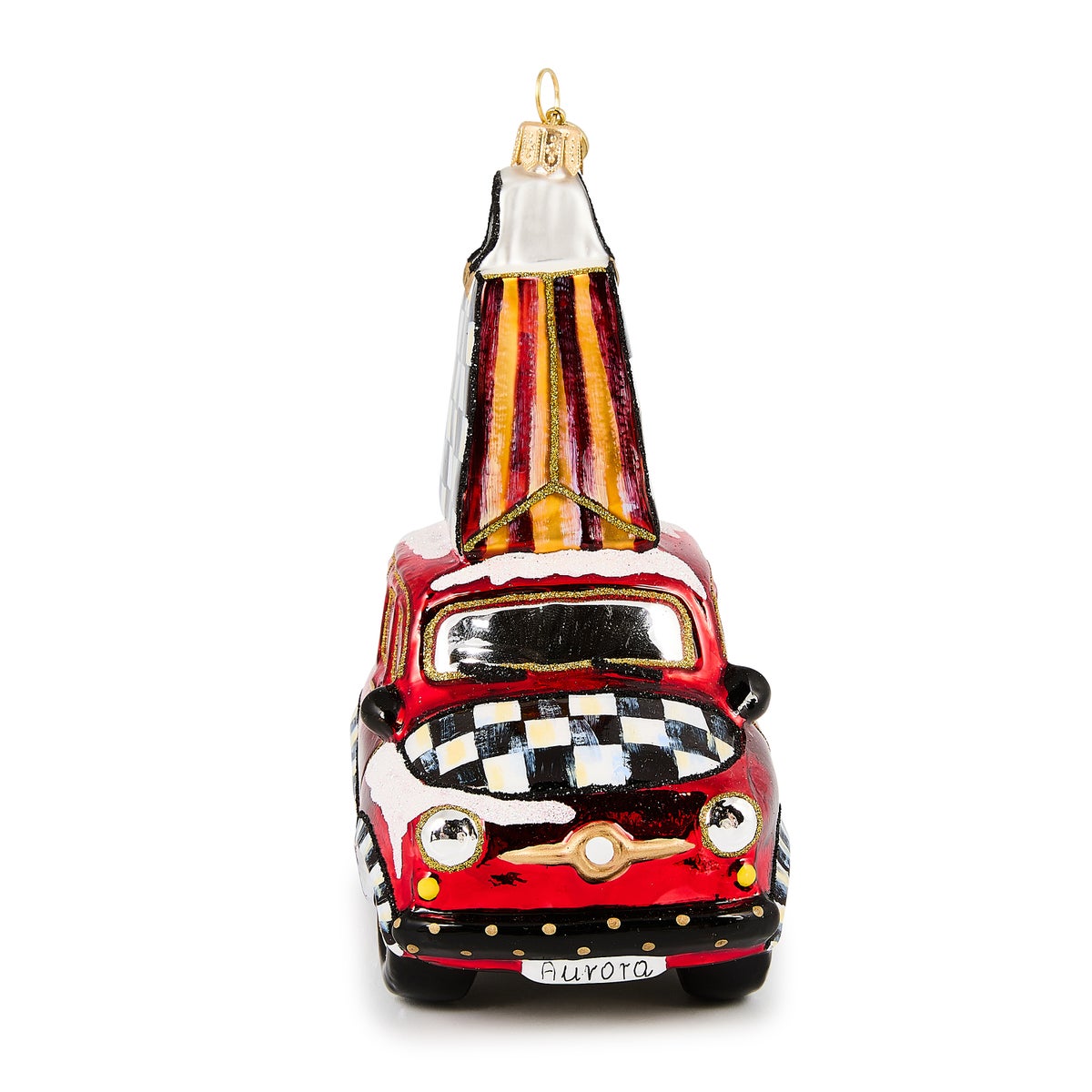 Christmas Shopping Car Glass Ornament - Image 2