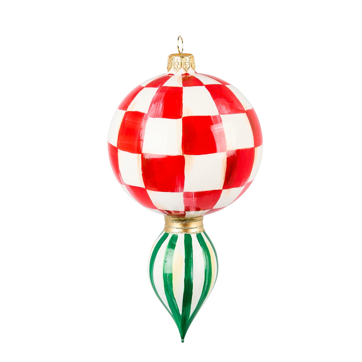 Check It Out Drop Glass Ornament