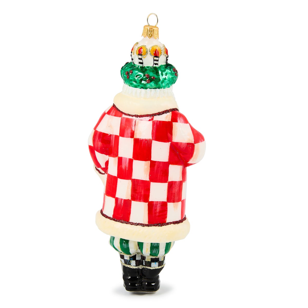 Check It Out Santa Lucia Glass Ornament - Image 2
