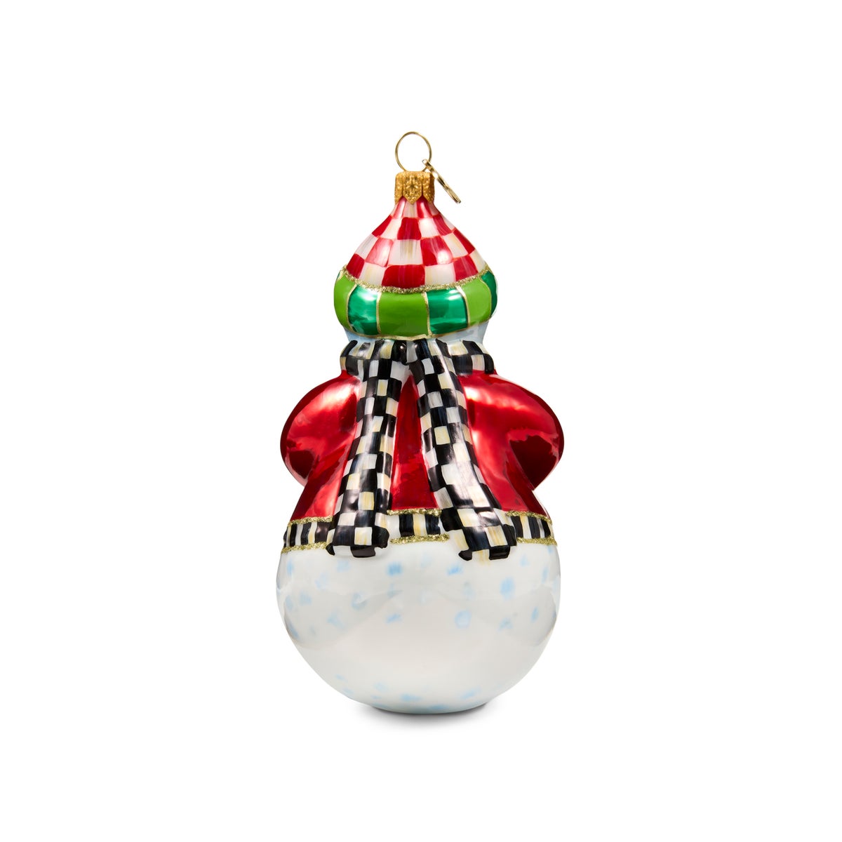 Snowflake Snowman Glass Ornament - Image 4