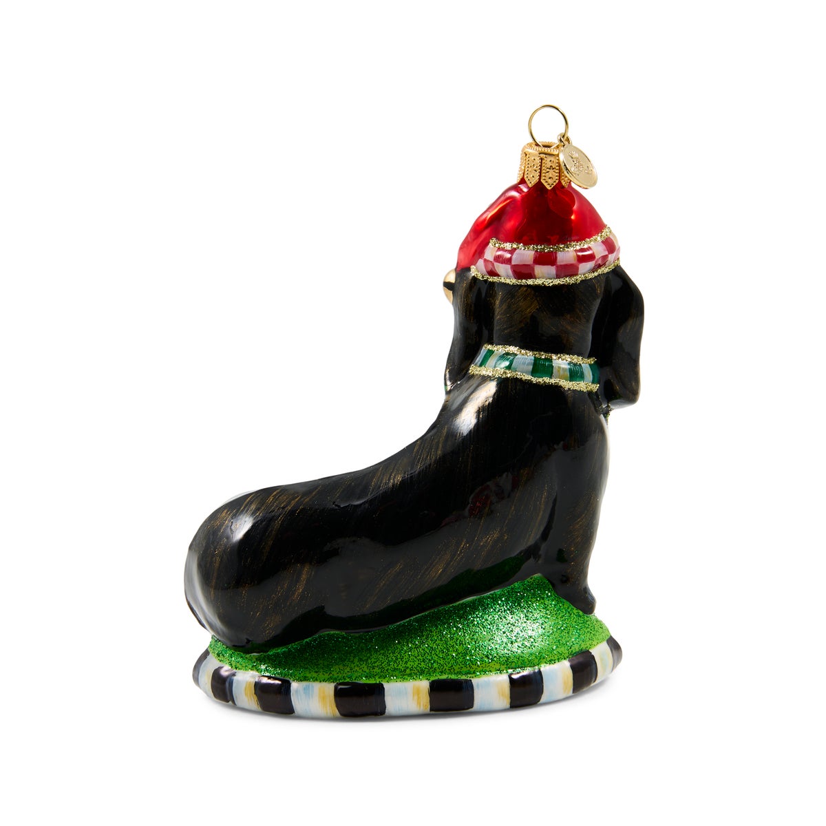 Holiday Dachshund Dog Glass Ornament - Image 3