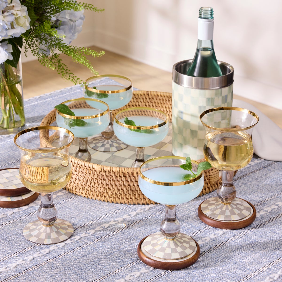 Sterling Check Wine Glass - Image 4