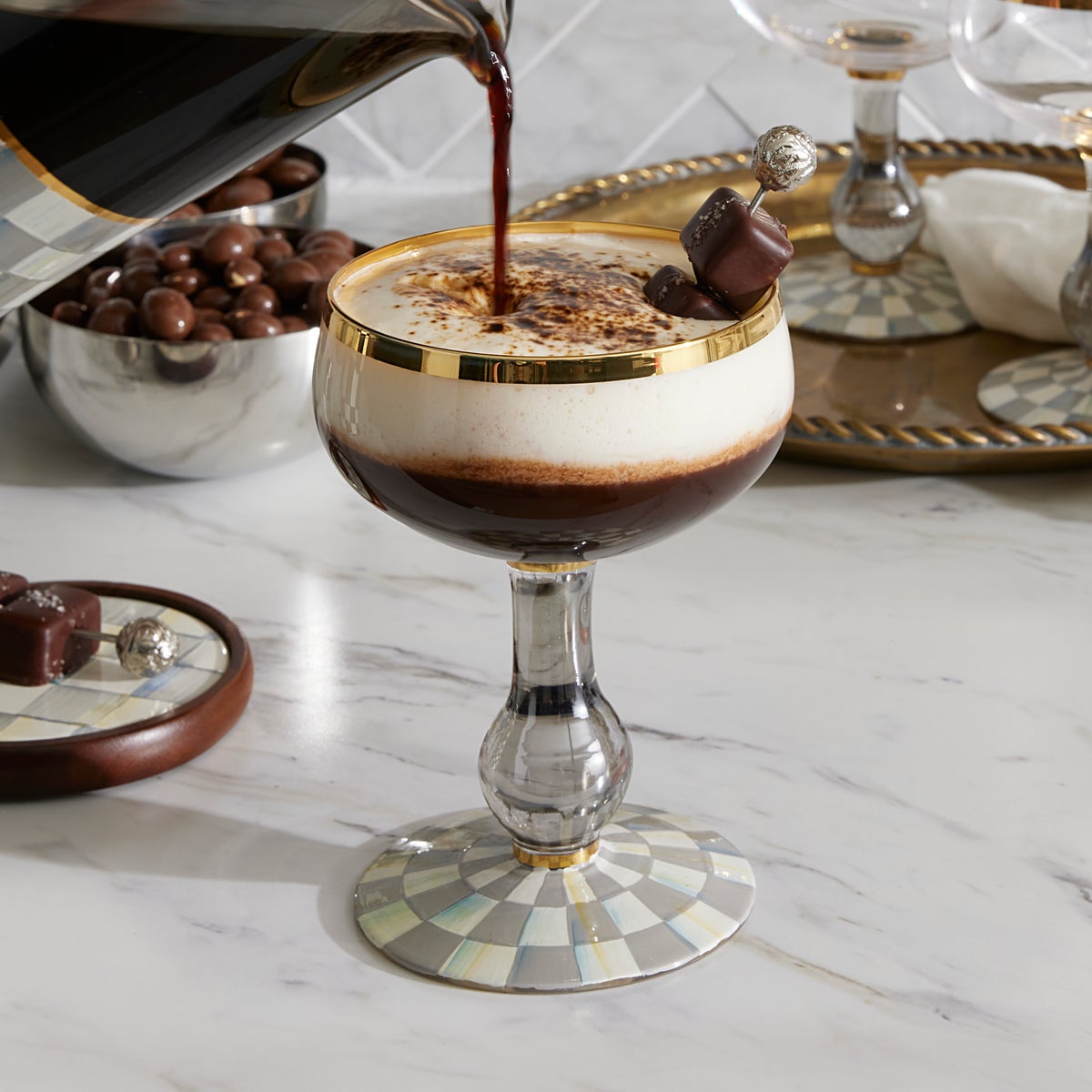 Sterling Check Coupe Glass - Image 2