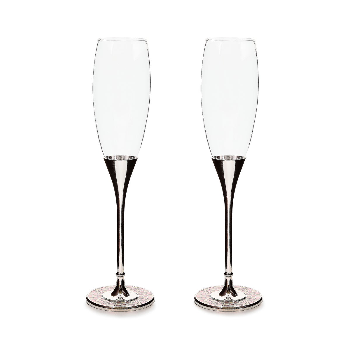 Celebrate Rosy Toasting Flutes, Set of 2