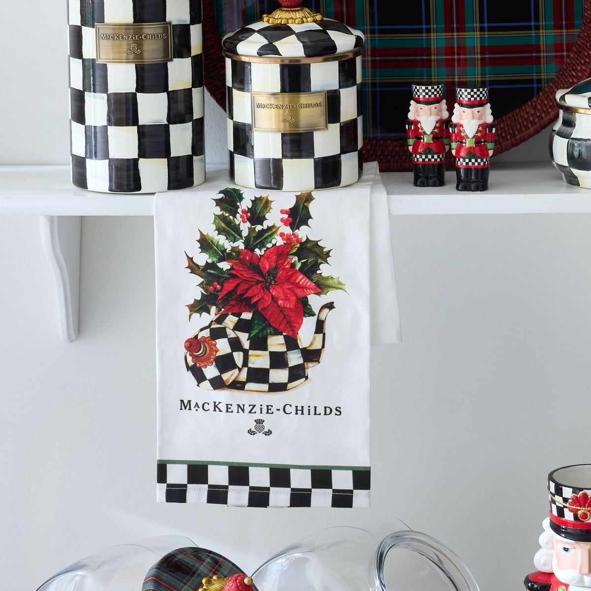 Poinsettia Tea Kettle Dish Towel - Image 4