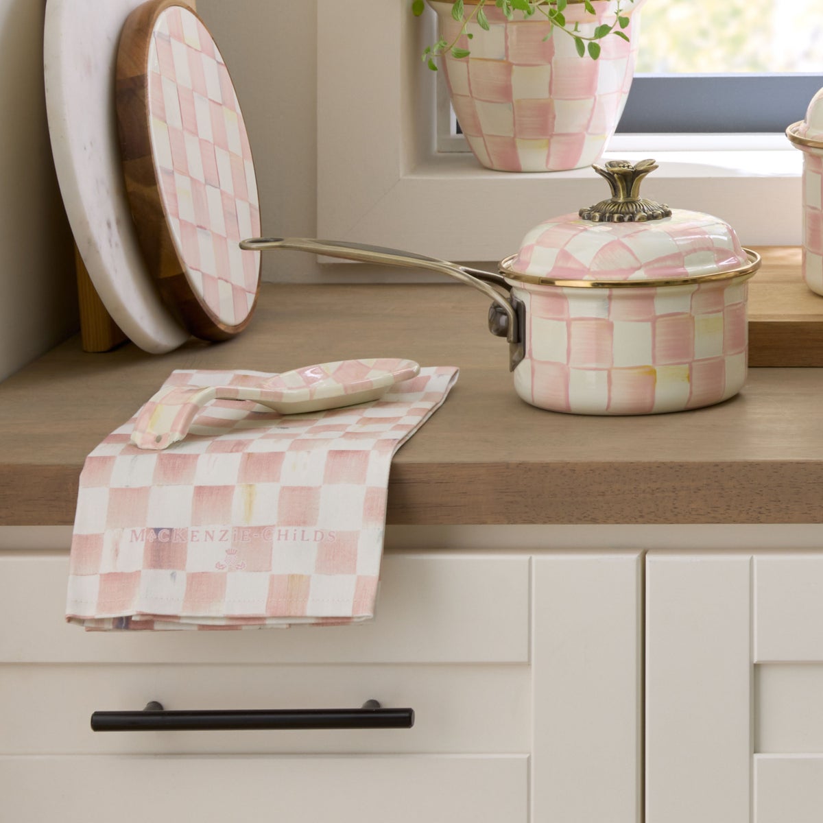 Rosy Check Dish Towel - Image 2