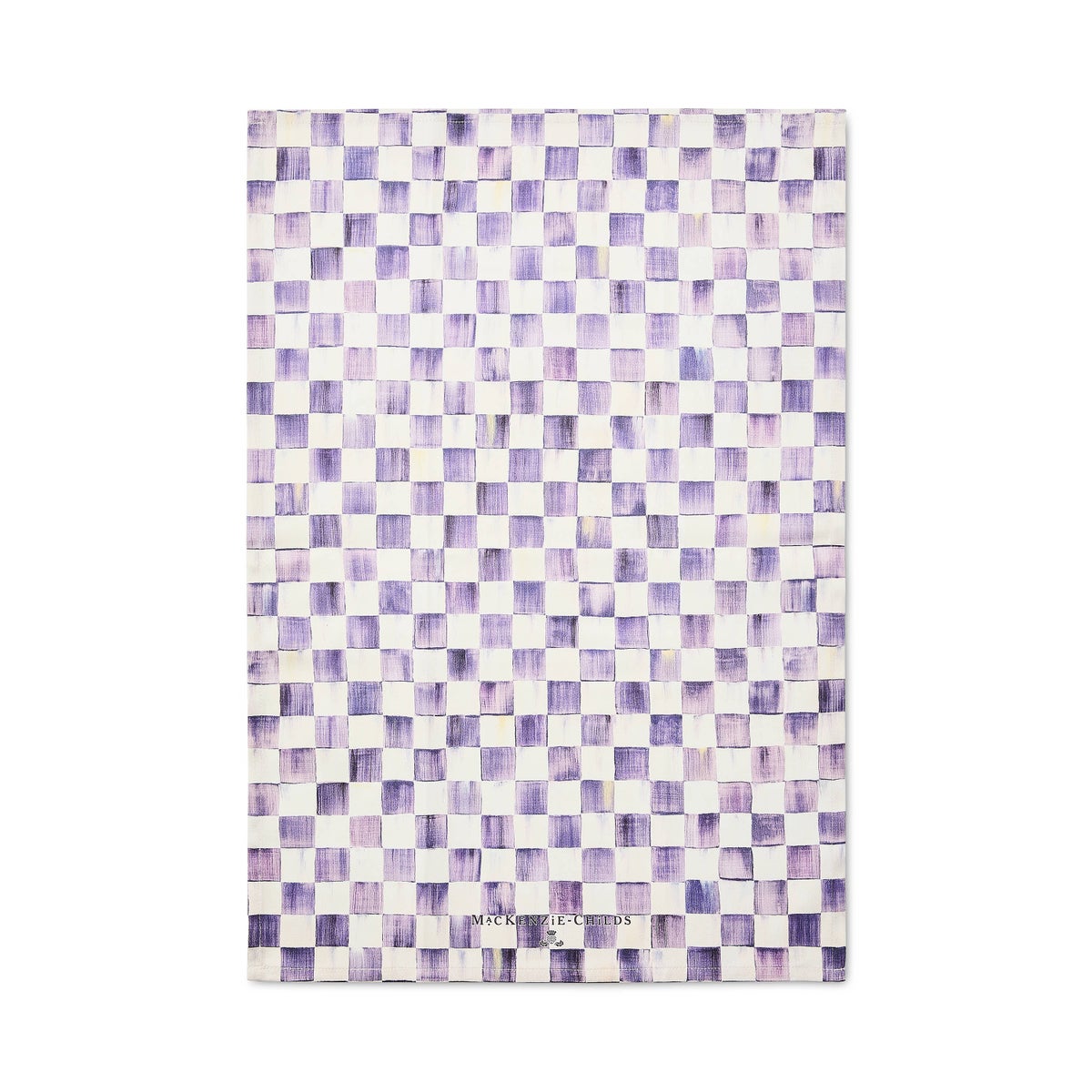 Violet Check Printed Dish Towel