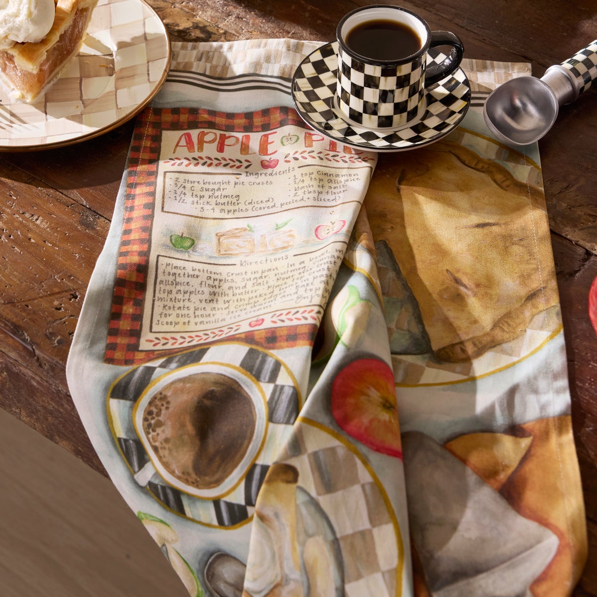 Apple Pie Recipe Dish Towel - Image 2