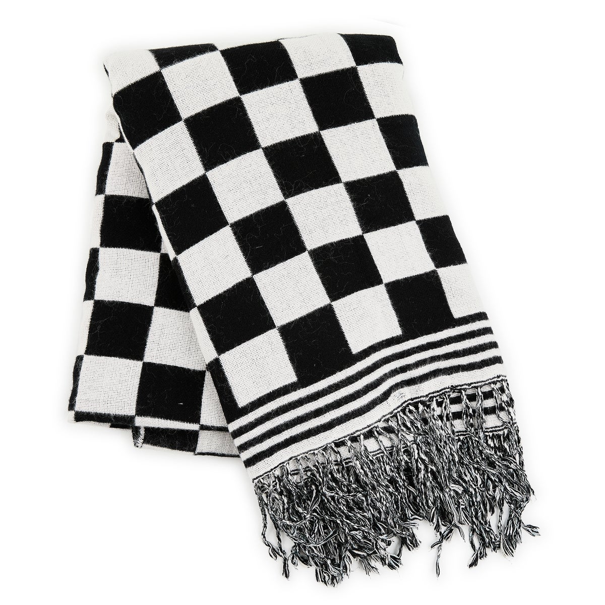 Black & White Check Throw