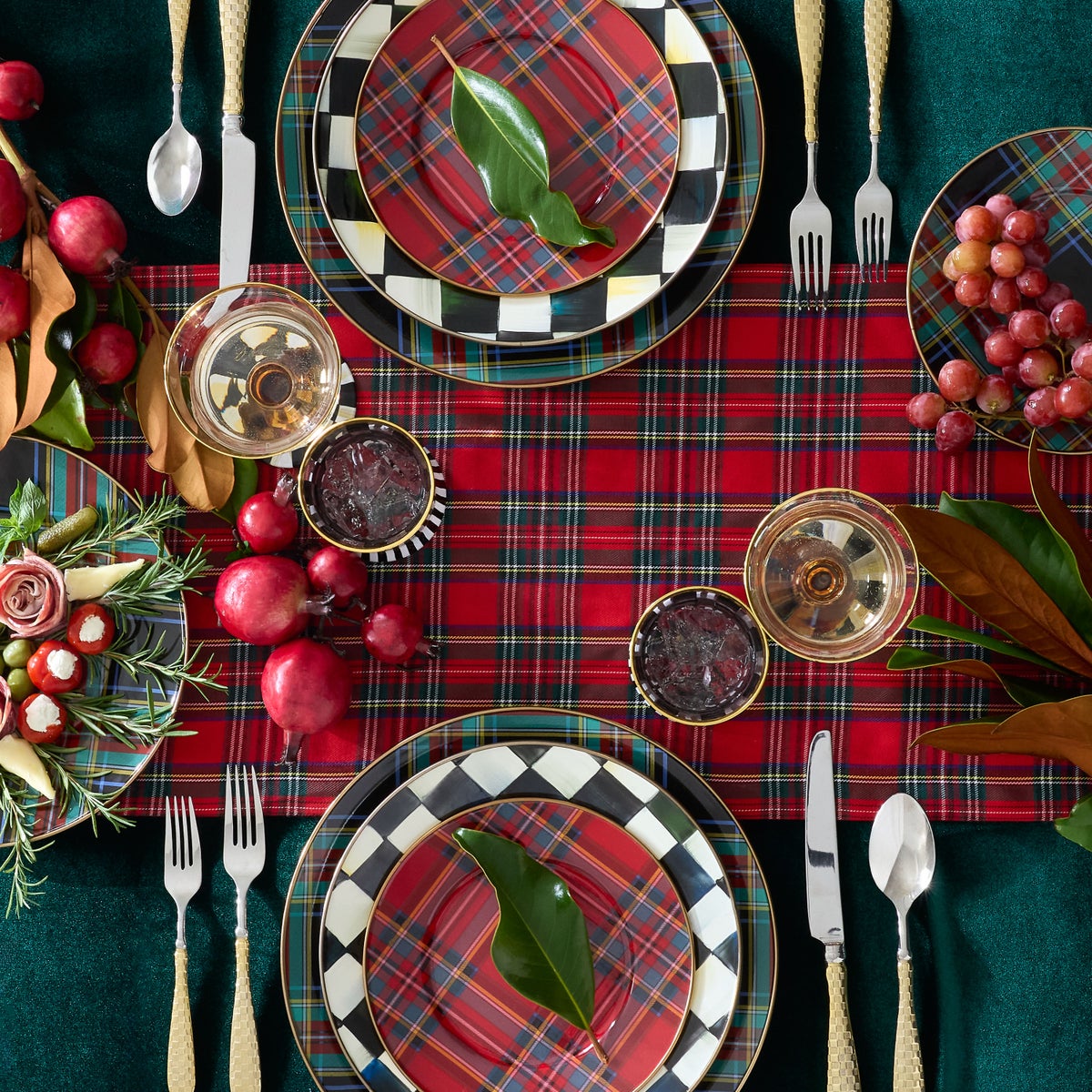 Red Tartan Check Table Runner - Image 2