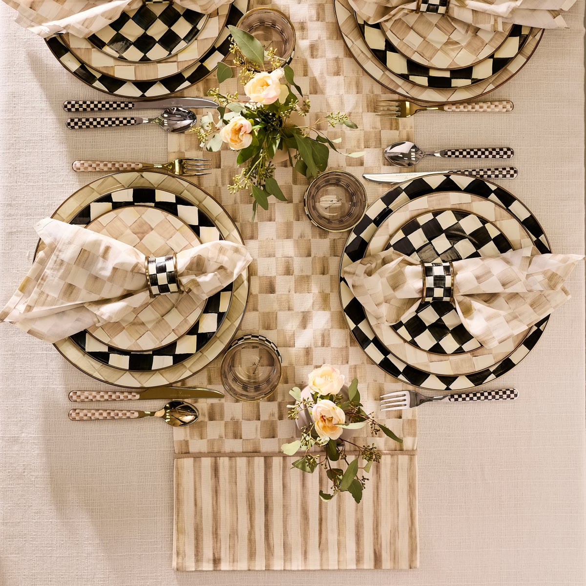 Mocha Check Table Runner - Image 6