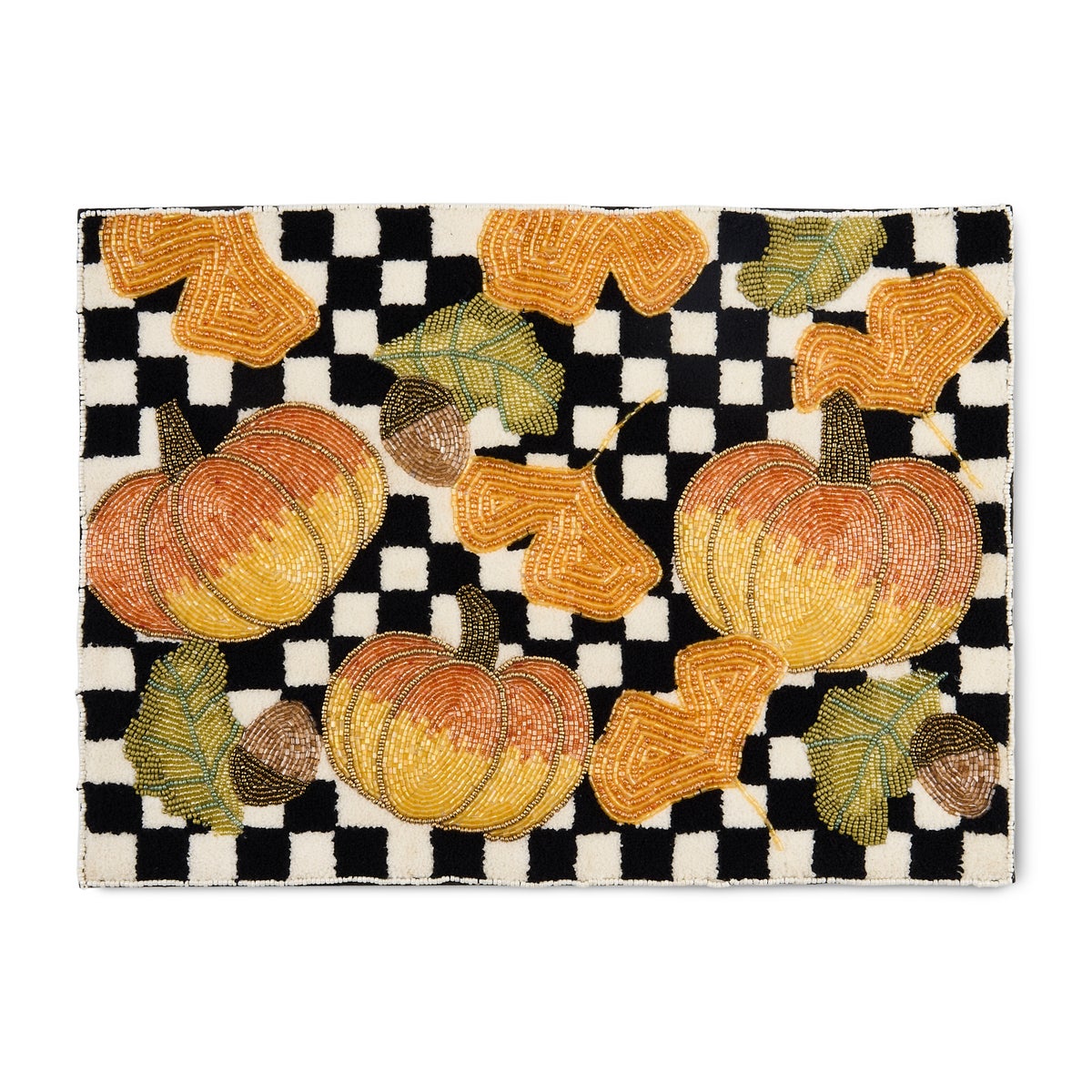 Checked Pumpkin Harvest Placemat