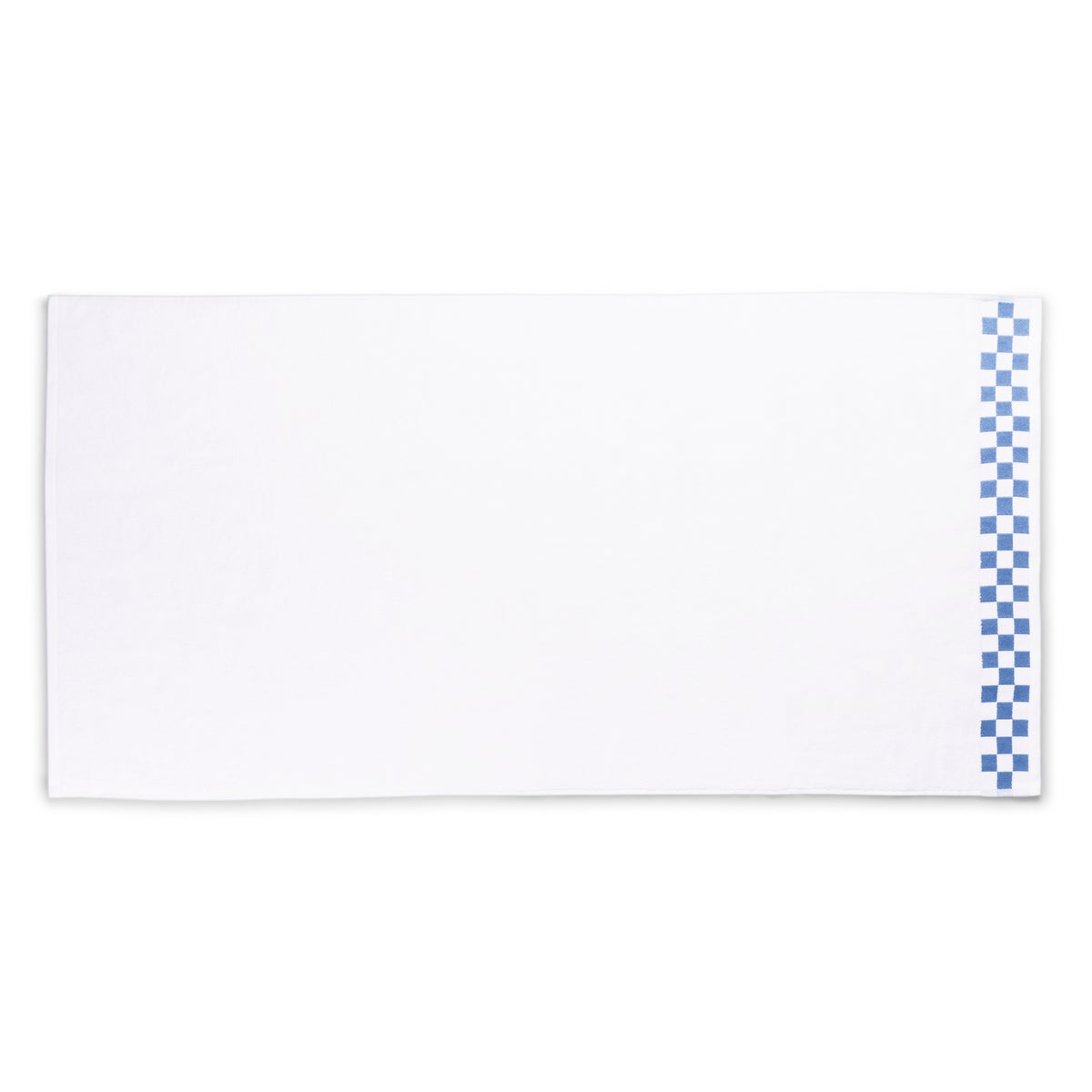 Bath Towel with French Blue Check Border - Image 3
