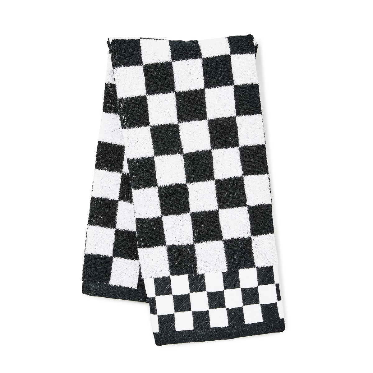 Black Check Hand Towel
