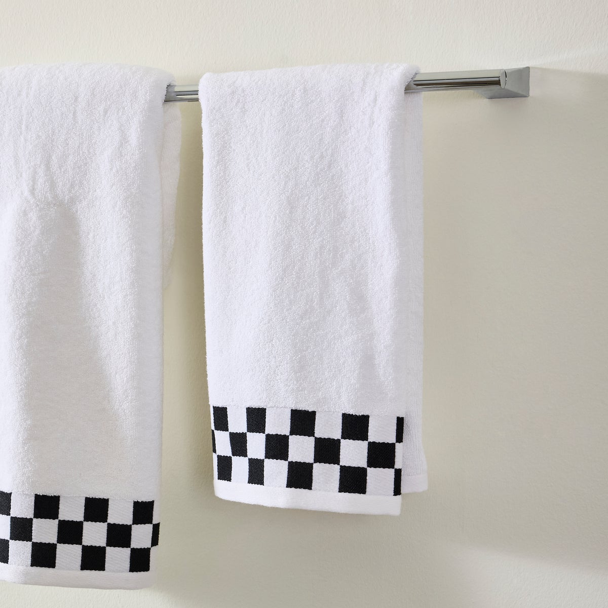 Hand Towel with Black Check Border - Image 2