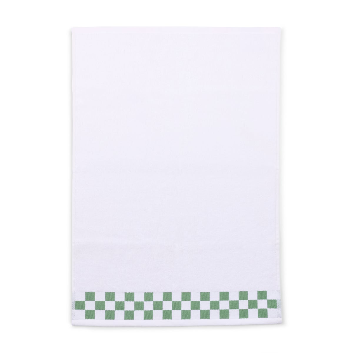 Hand Towel with Sage Green Check Border - Image 3