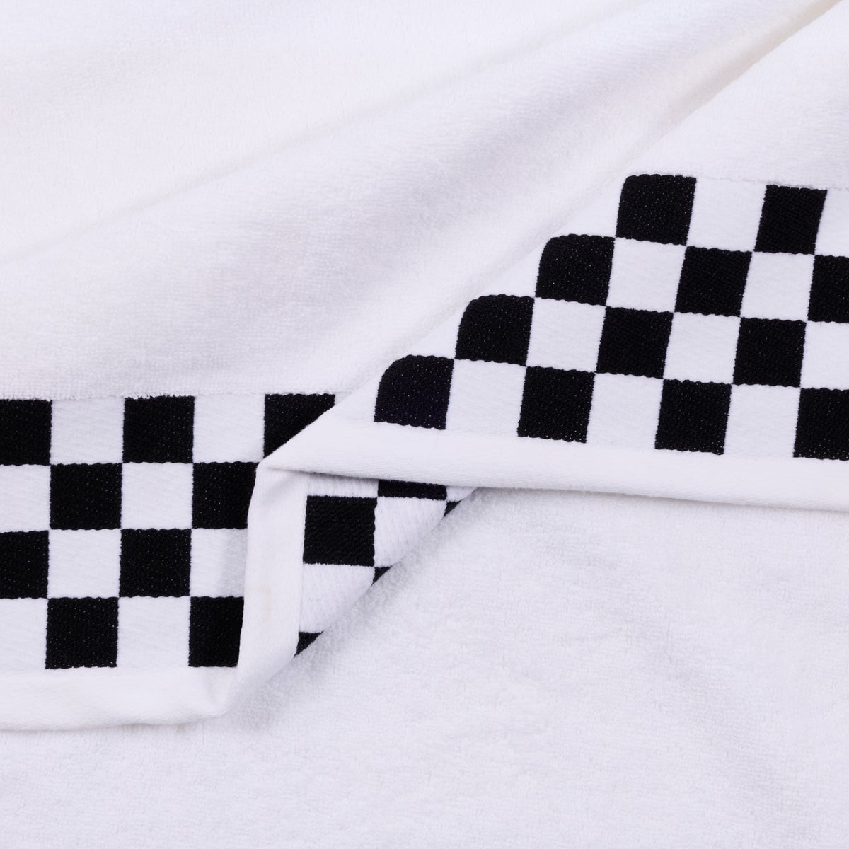 Bath Sheet with Black Check Border - Image 3