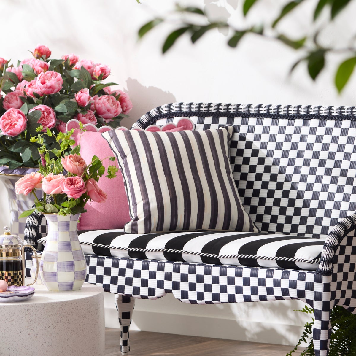 Courtly Check Printed Outdoor Pillow - Image 5