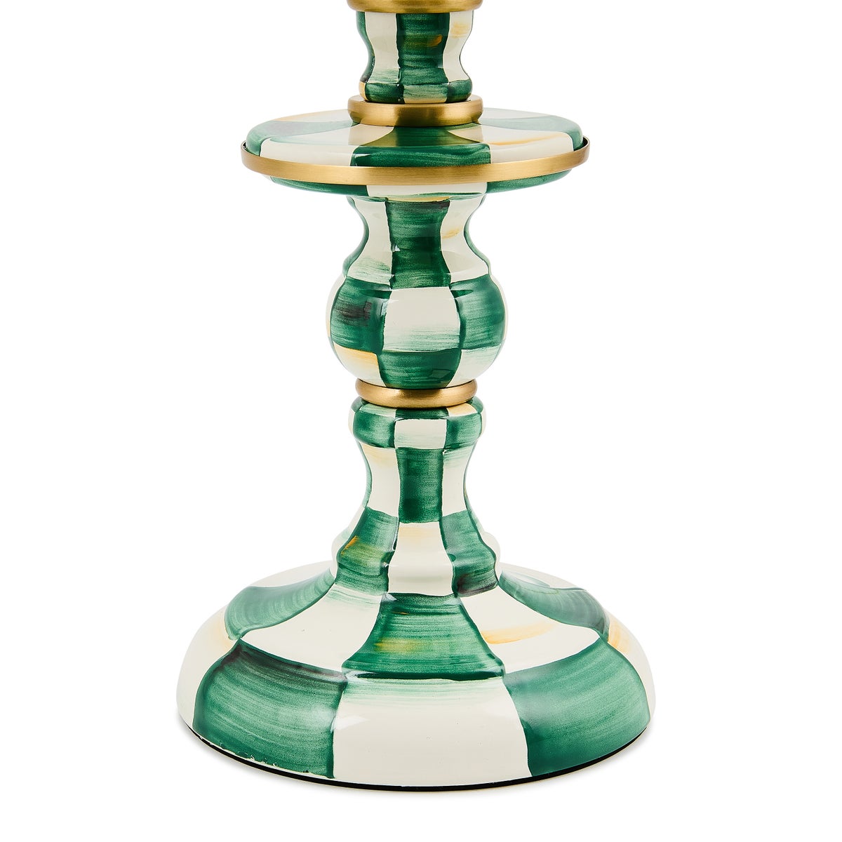 Emerald Check Candlestick Lamp - Image 3