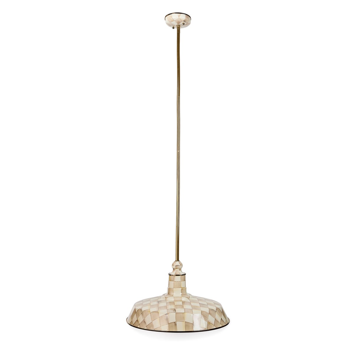 Mocha Check 18" Barn Pendant - Image 2