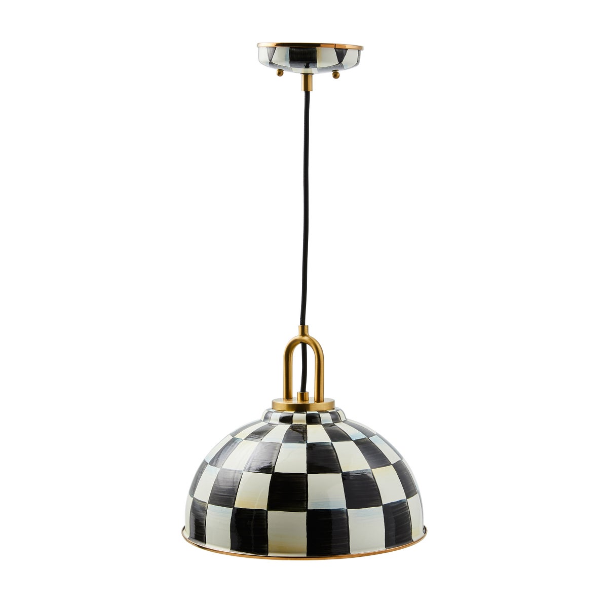 Courtly Check 12" Dome Pendant Lamp