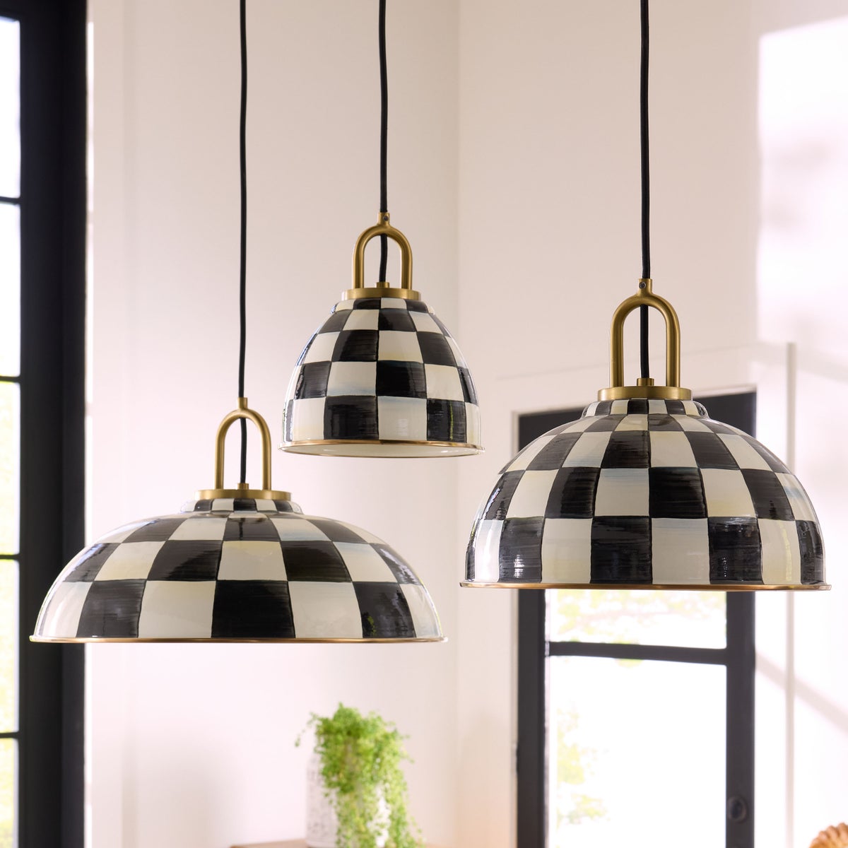 Courtly Check 12" Dome Pendant Lamp - Image 2