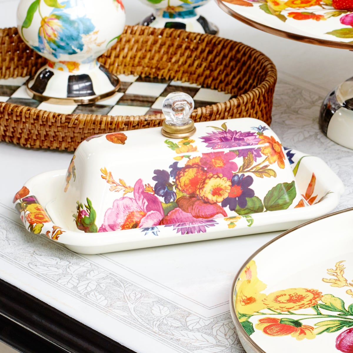 White Flower Market Butter Box - Image 2