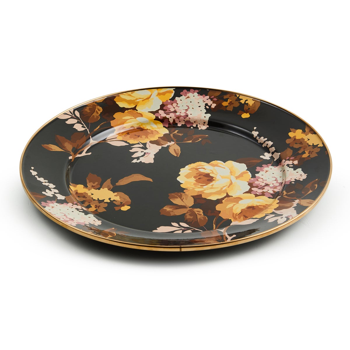 Wild Rose Brown Charger Plate - Image 4