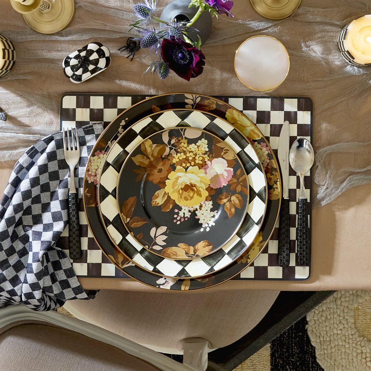 Wild Rose Brown Charger Plate - Image 5
