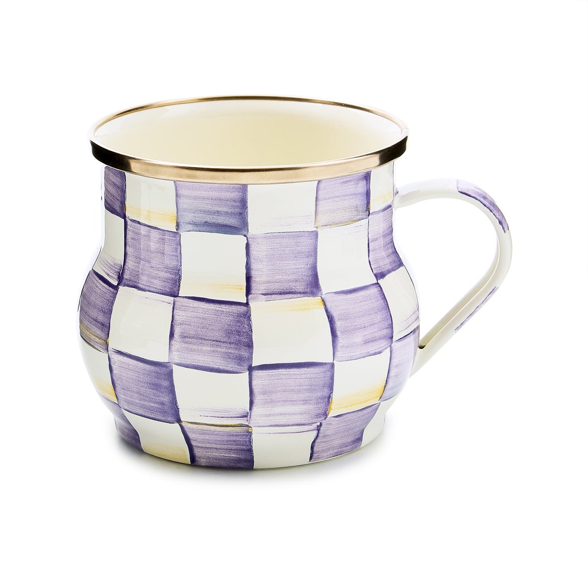 Violet Check Mug