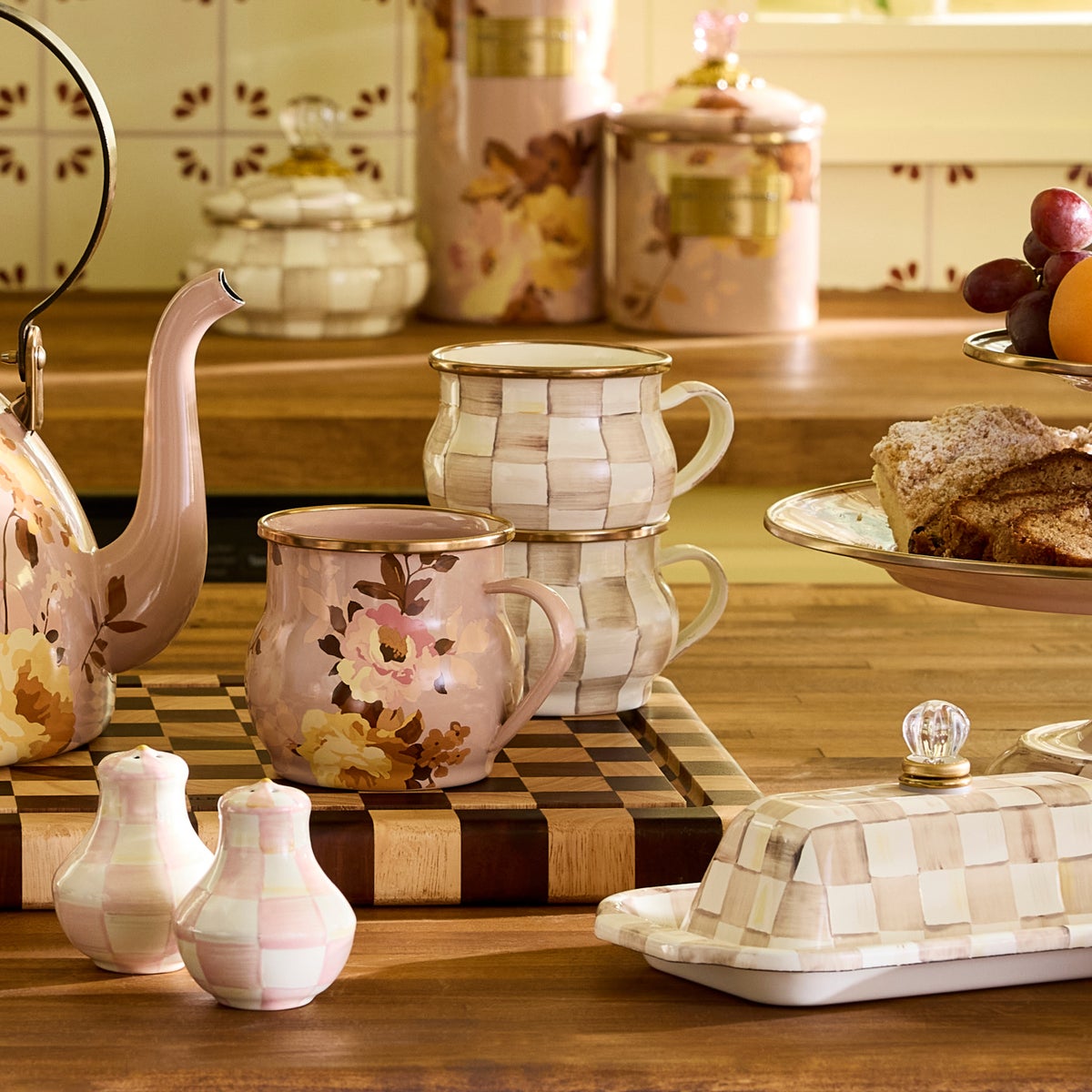 Mocha Check Teacup - Image 6