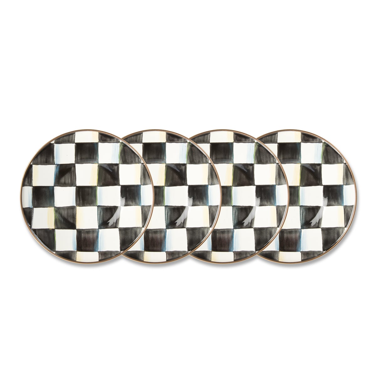 Courtly Check Saucers, Set of 4 - Image 2