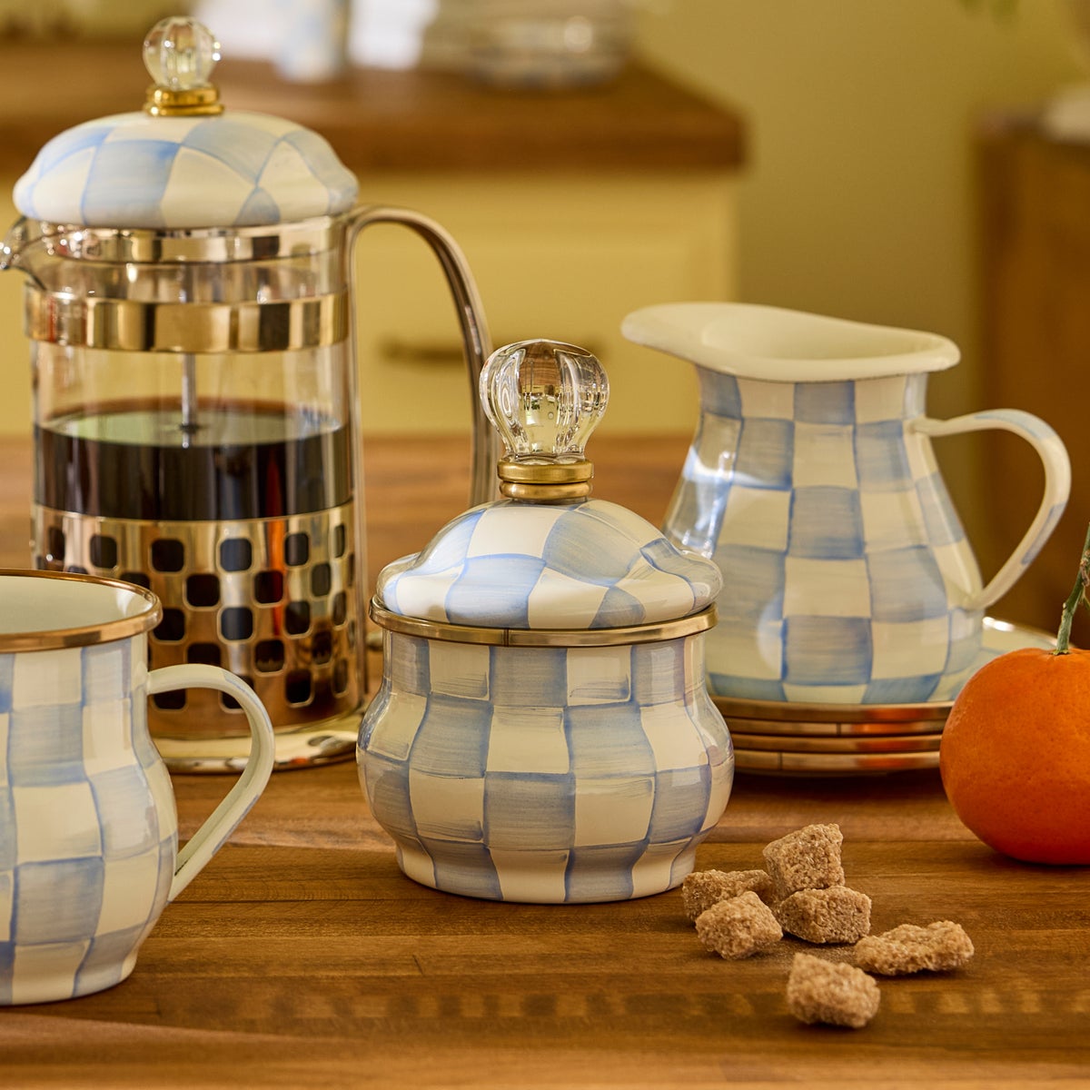 Sky Check Lidded Sugar Bowl - Image 2