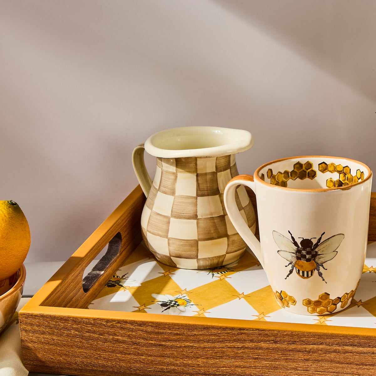 Mocha Check Creamer - Image 3