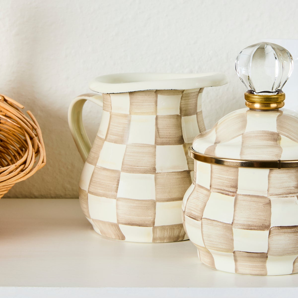 Mocha Check Creamer - Image 4