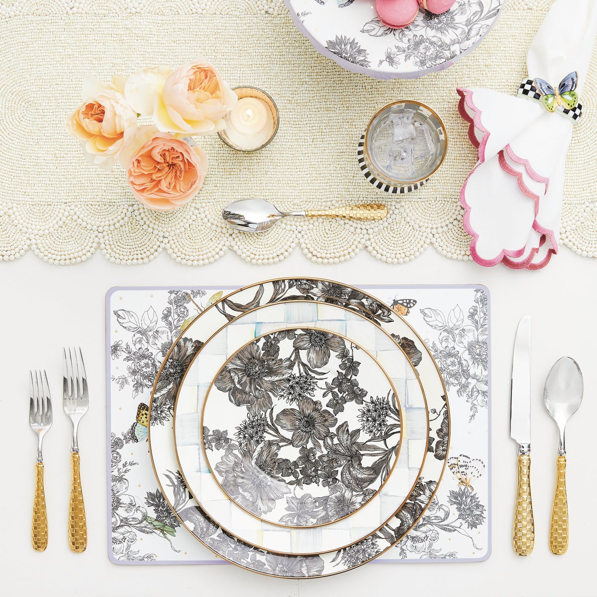 Sterling English Garden Enamel Salad/Dessert Plate, Set of 4 - Image 2