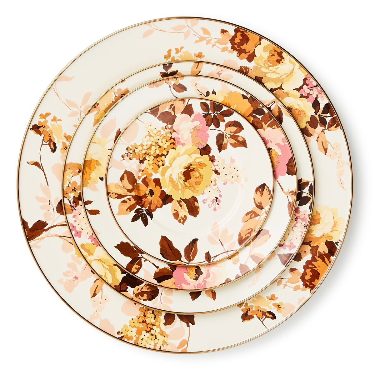 Wild Rose White Salad Plate - Image 4