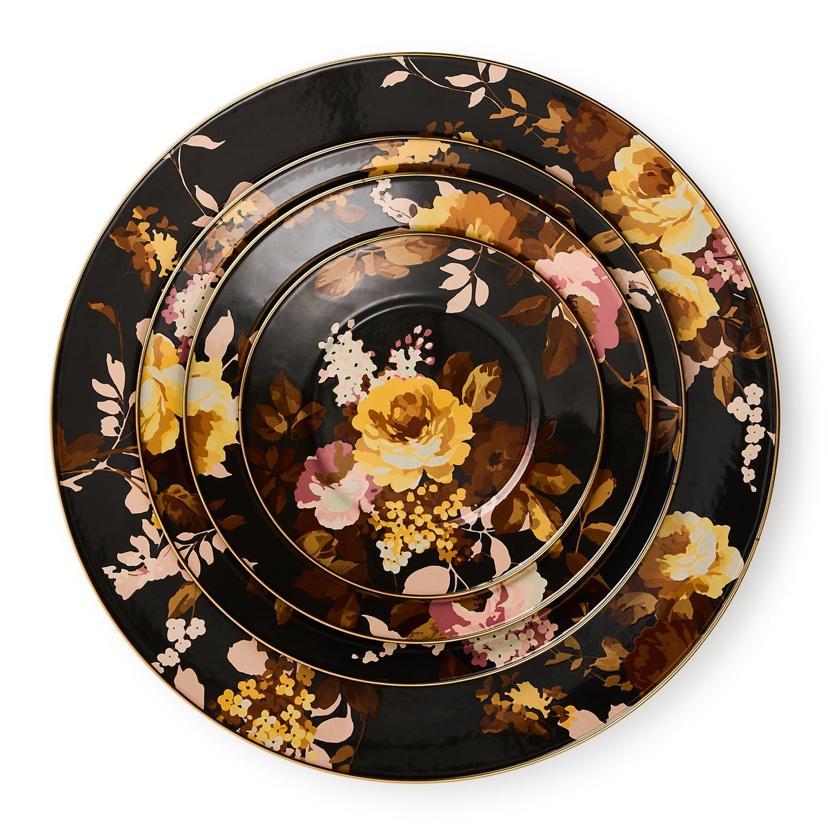 Wild Rose Brown Salad Plate - Image 4