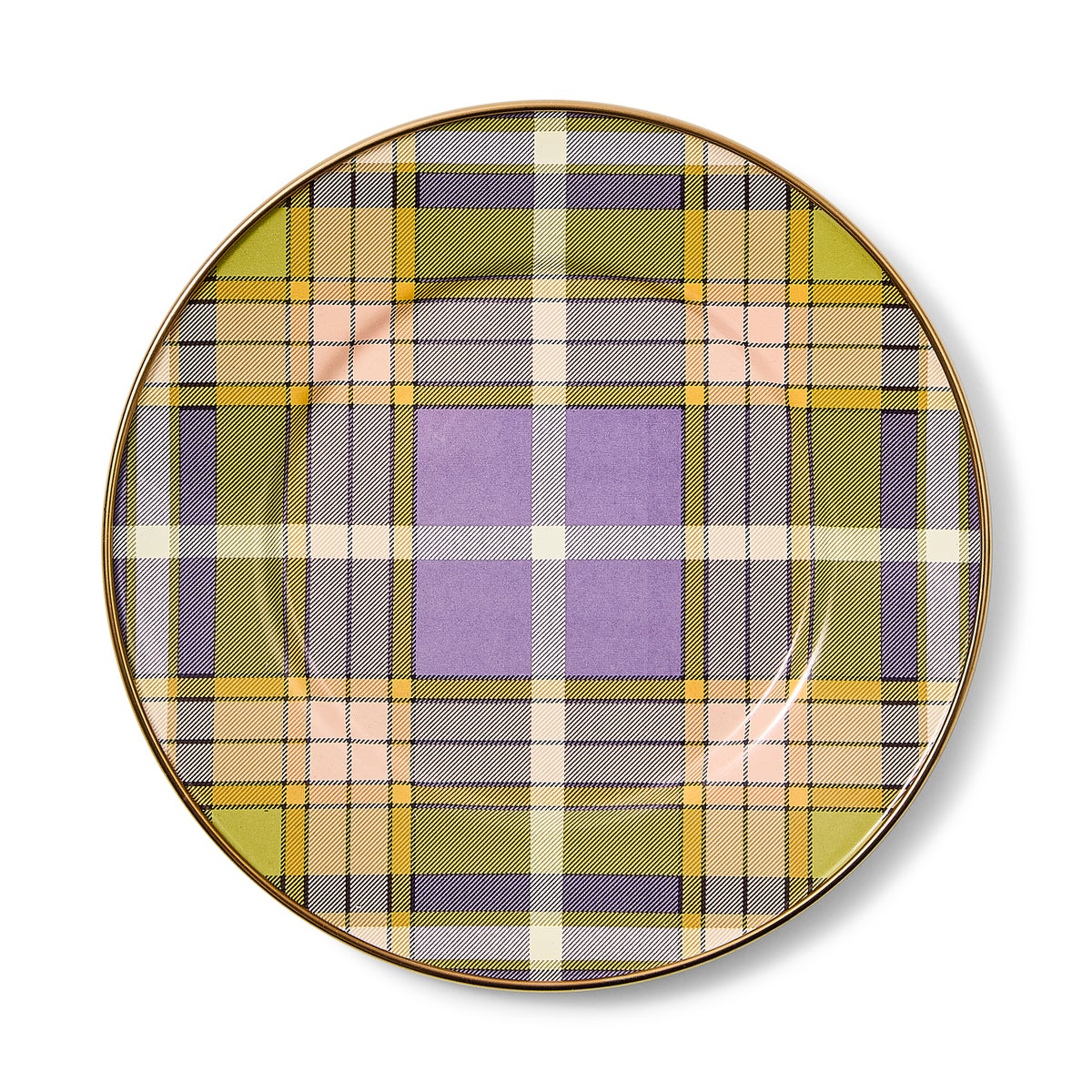 Tartan Violet Salad/Dessert Plate