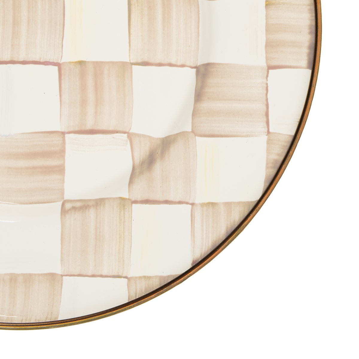 Mocha Check Salad Plate - Image 3